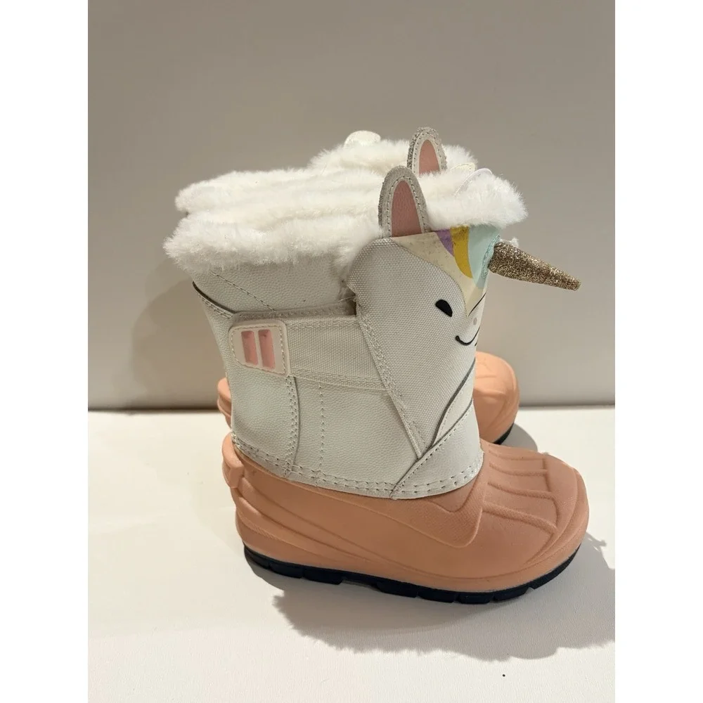 Toddler Frankie‎ Unicorn Winter Boots White/Pink - Cat & Jack - SIZE 7 NWOT